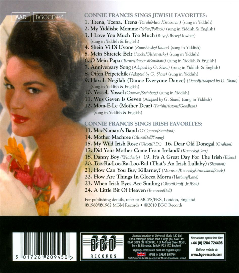 Sings Jewish Favorites/Sings Irish Favorites cover art