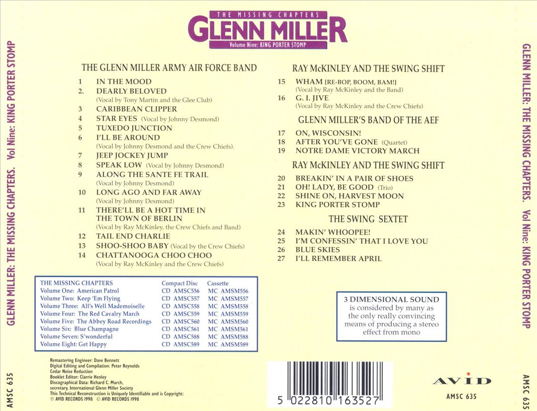 Missing Chapters, Vol. 9: King Porter Stomp cover art