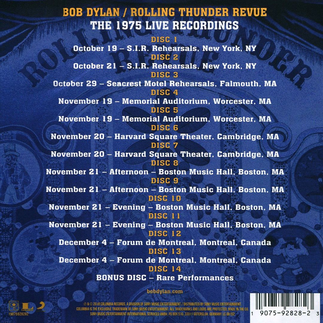 Rolling Thunder Revue: The 1975 Live Recordings cover art
