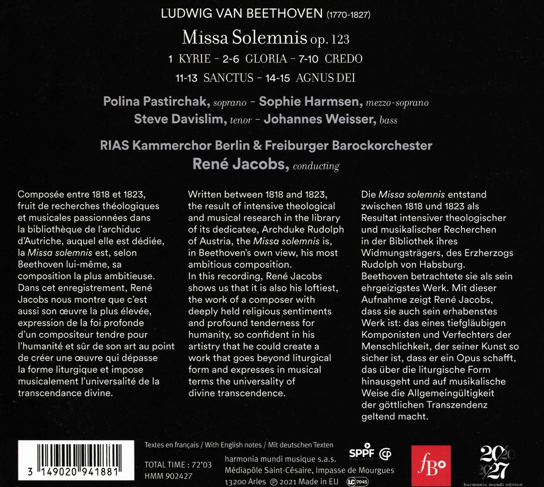 Beethoven: Missa Solemnis cover art