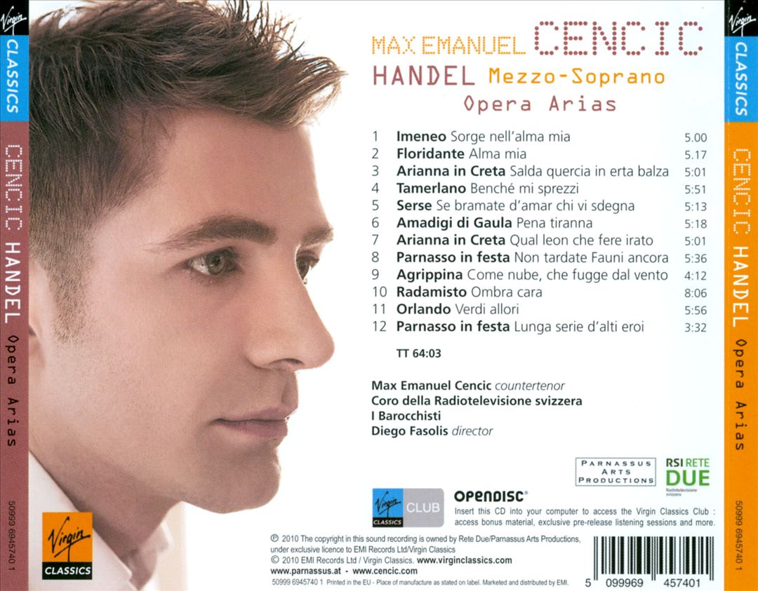 Handel: Opera Arias cover art