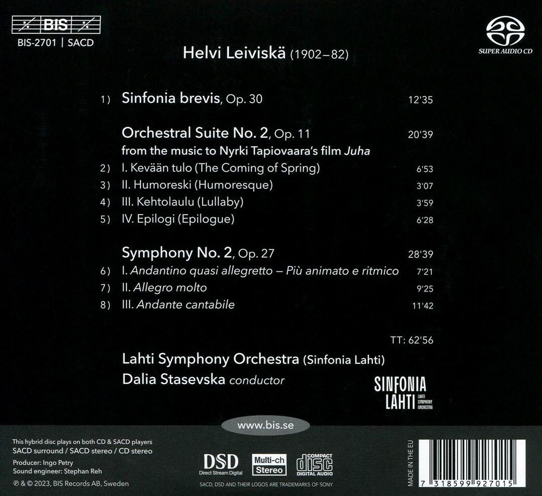 Leiviskä: Orchestral Works, Vol. 1 cover art