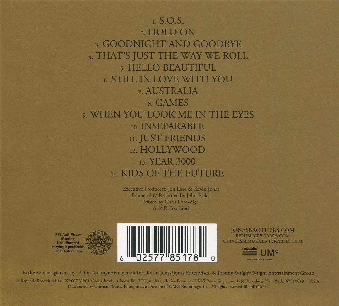 Jonas Brothers cover art