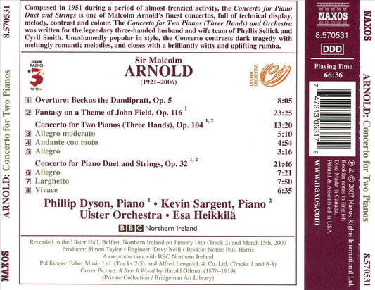 Arnold: Concerto for Two Pianos (Three Hands); Concerto for Piano Duet cover art
