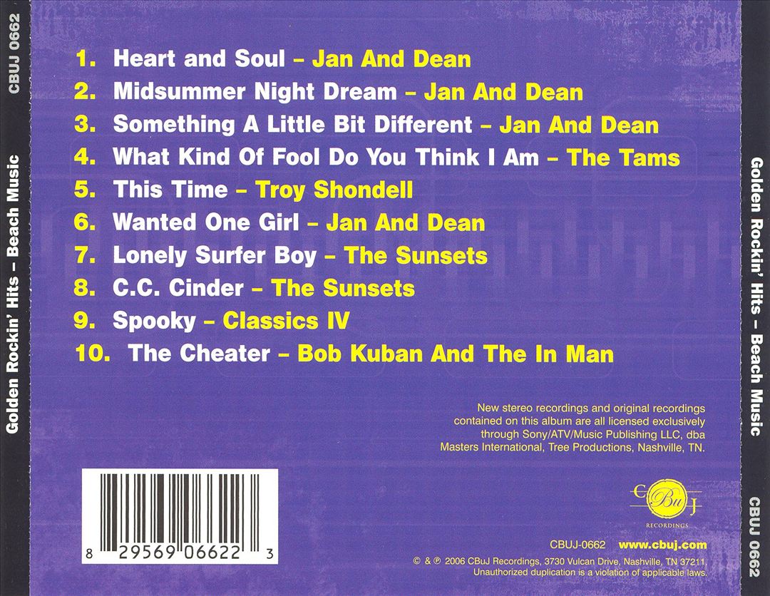 Golden Rockin Hits: Beach Music cover art