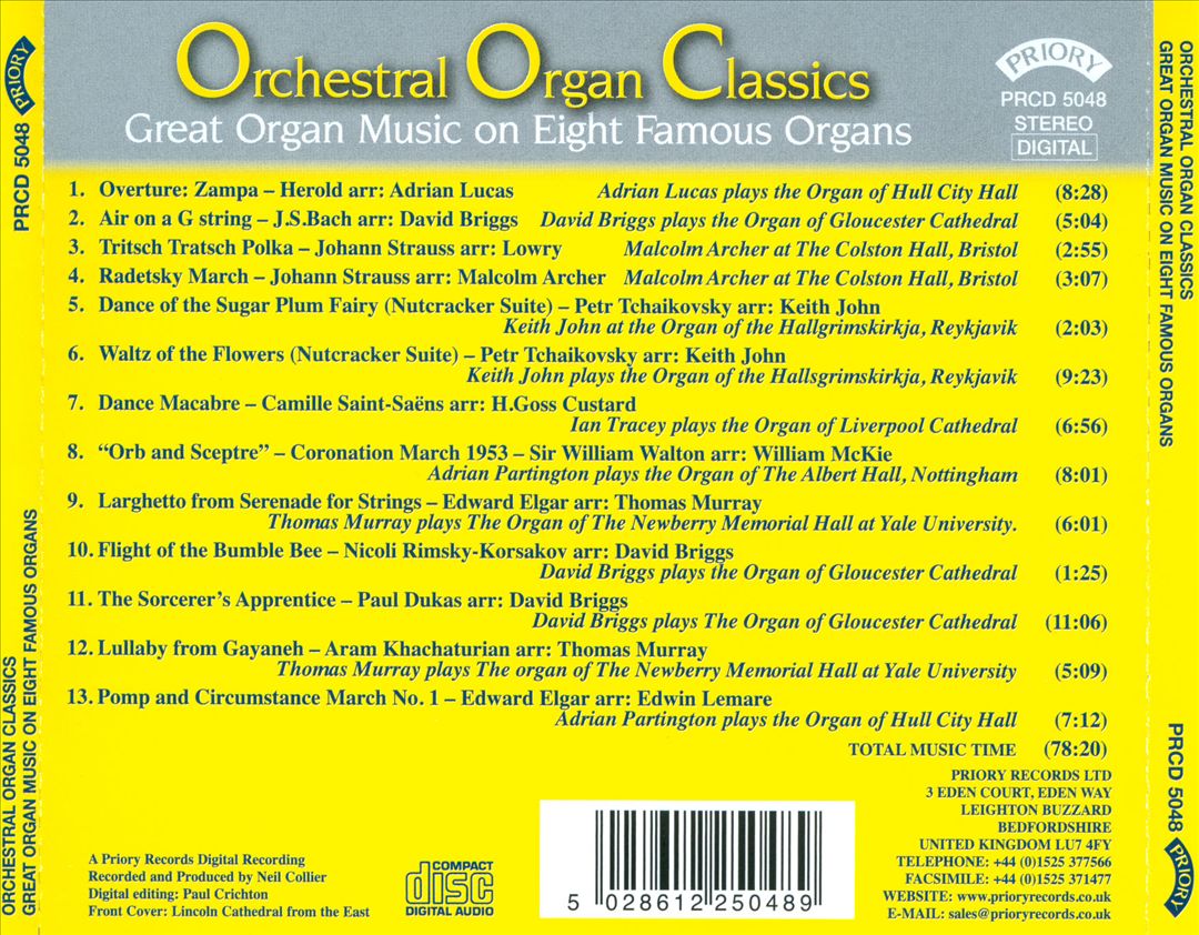 Orchestral Organ Classics cover art