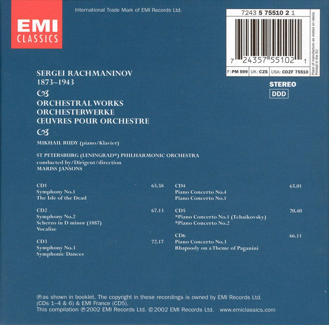 Rachmaninov: Orchestral Works [Box Set] cover art