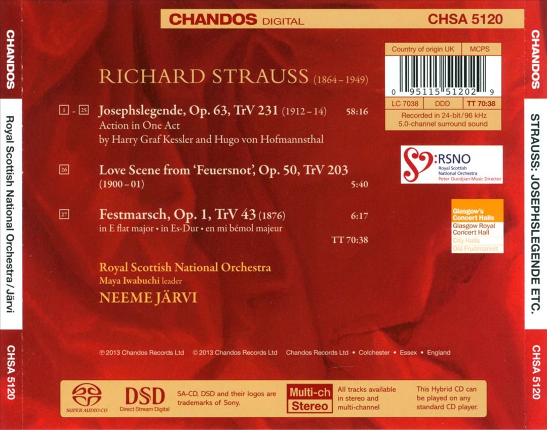 Richard Strauss: Josephslegende cover art
