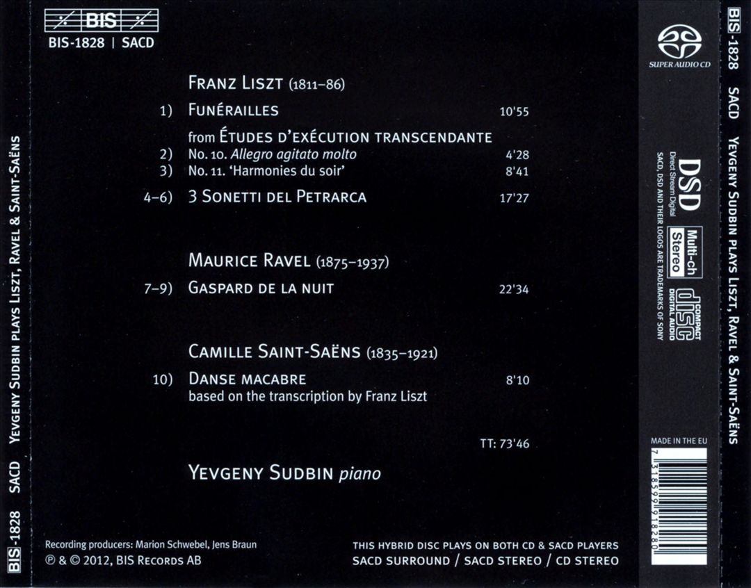 Yevgeny Sudbin Plays Liszt, Saint-Saëns & Ravel cover art