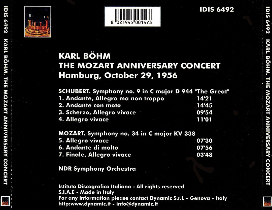 The Mozart Anniversary Concert cover art