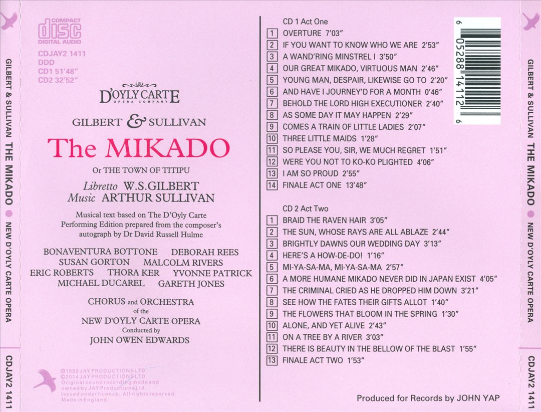 Gilbert & Sullivan: The Mikado cover art