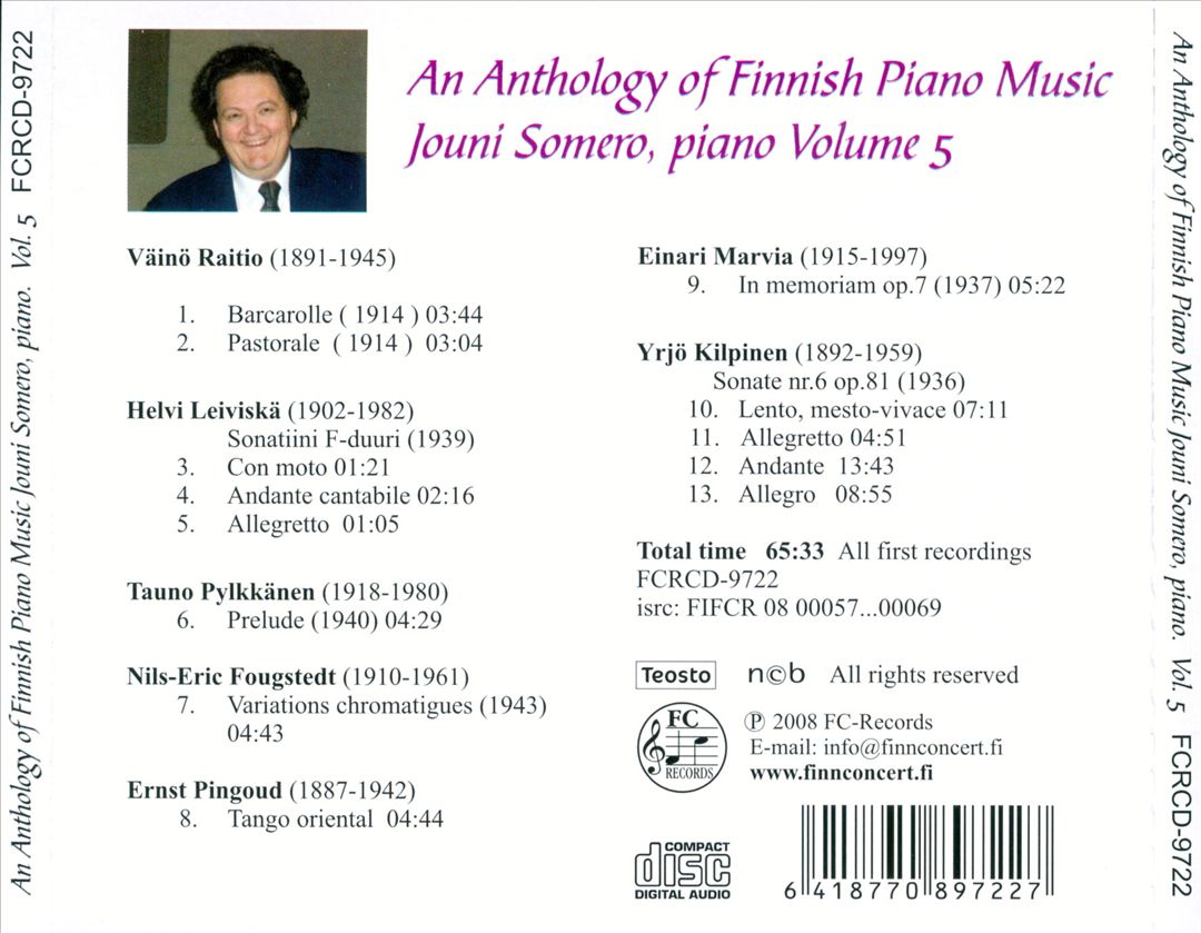 Anthology of Finnish Piano Music, Vol. 5 cover art