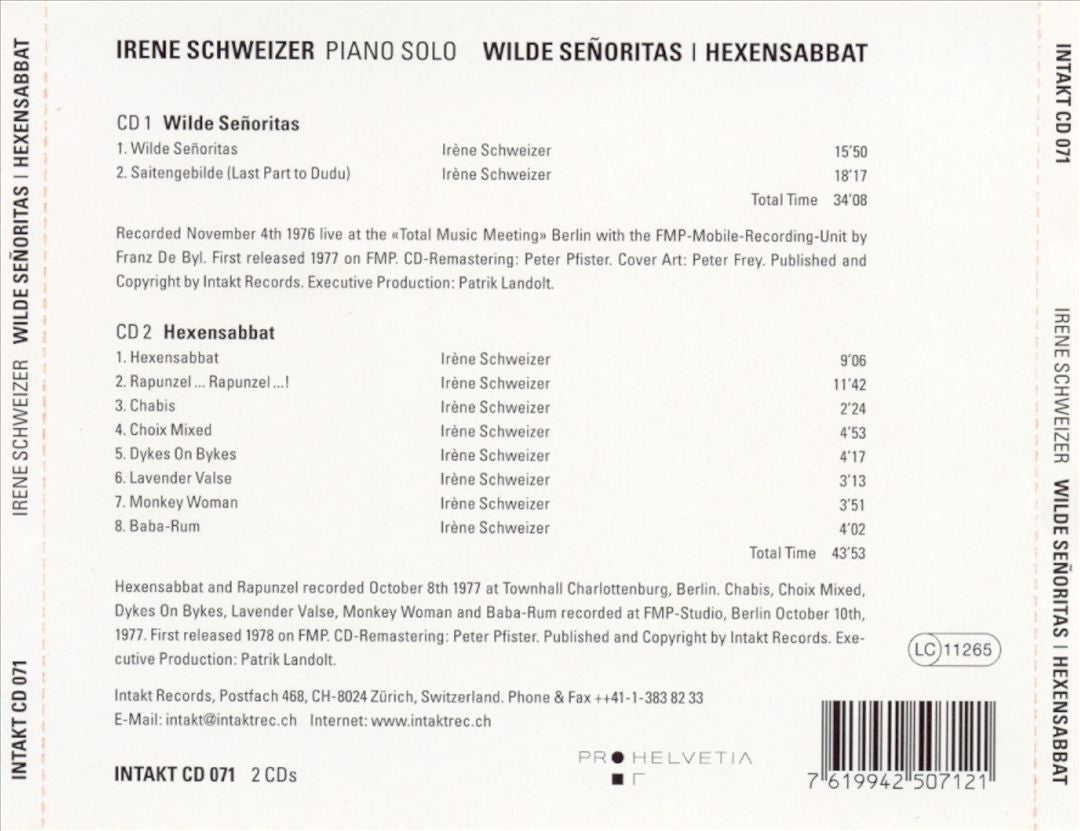 Wilde Señoritas/Hexensabbat cover art