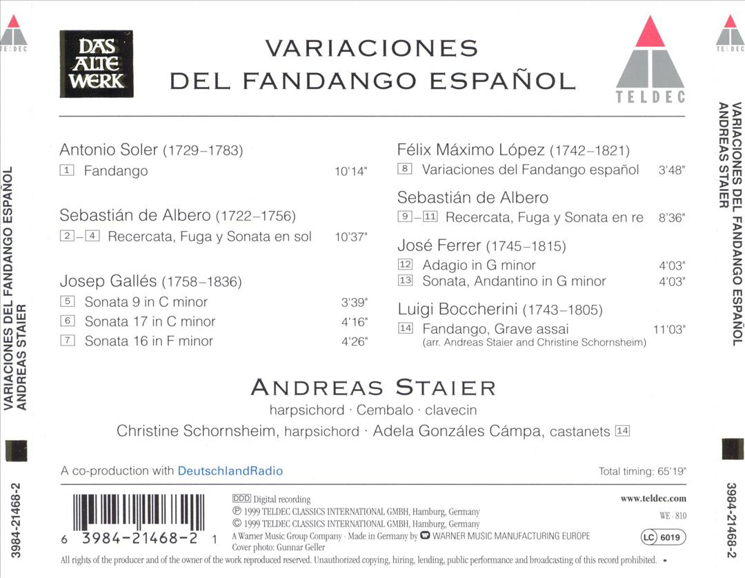 Variaciones del Fandango Español cover art