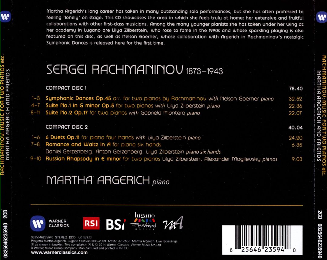 Rachmaninov: Music for Two Pianos; 6 Duets; Romance and Waltz cover art