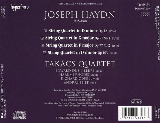 Haydn: String Quartets Opp 42, 77 & 103 cover art