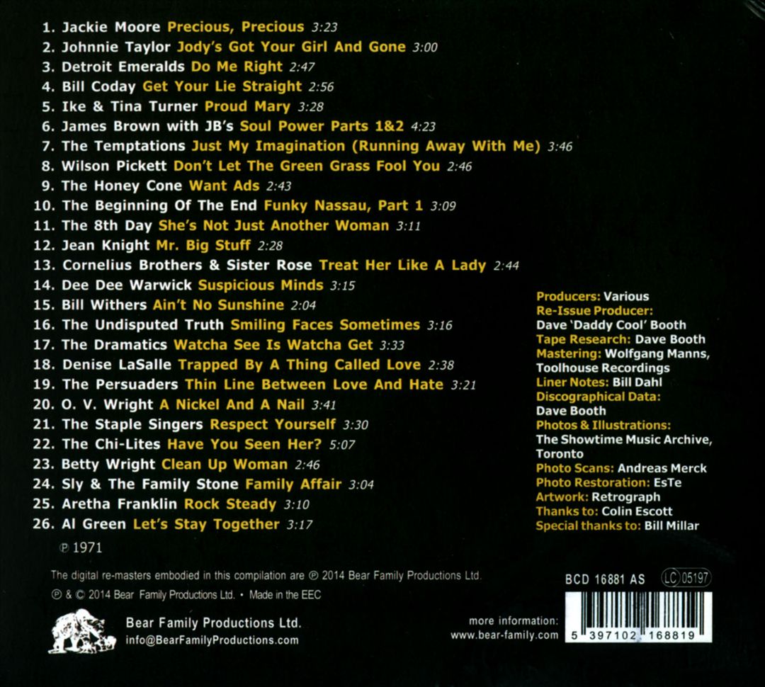 Sweet Soul Music: 1971 cover art