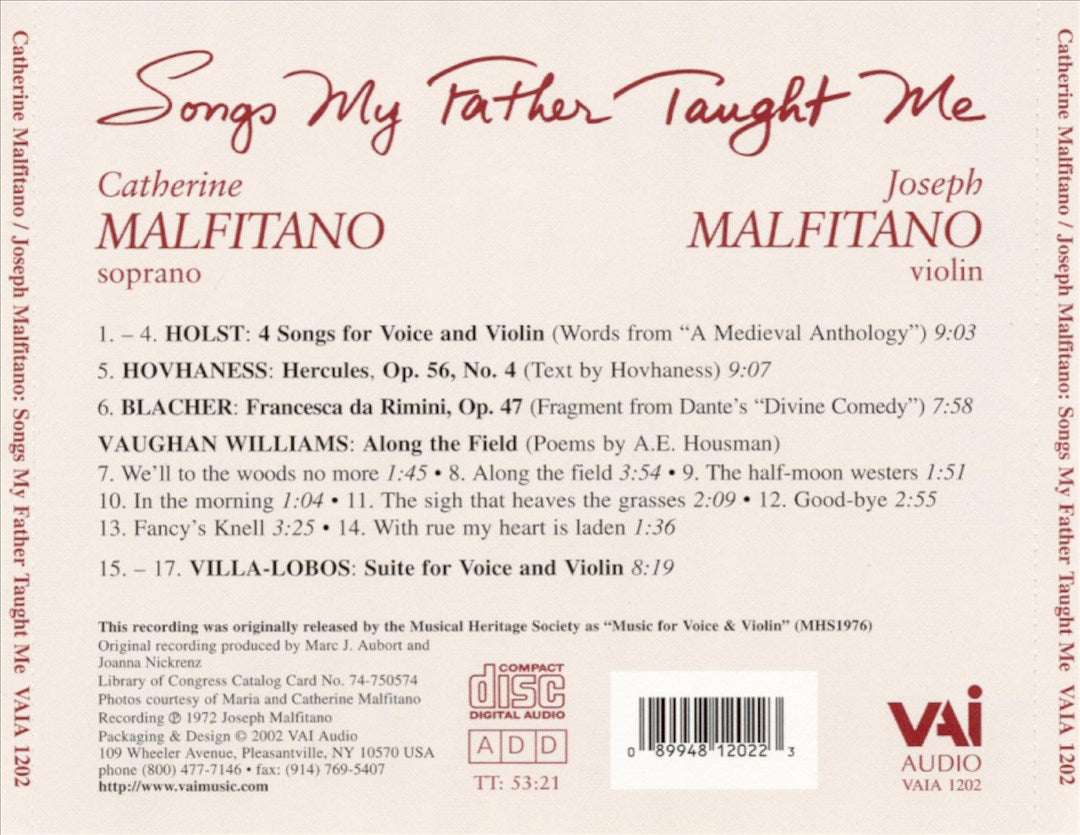 Songs My Father Taught Me cover art
