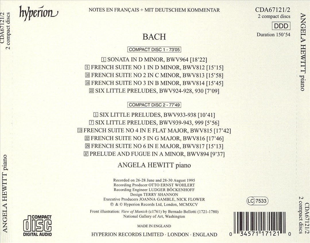 Bach: French Suites; Little Preludes cover art