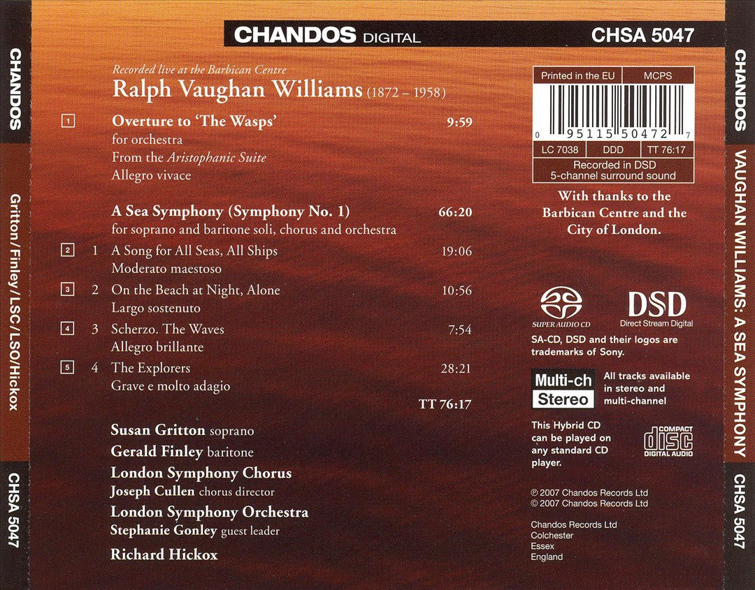 Vaughan Williams: A Sea Symphony  cover art
