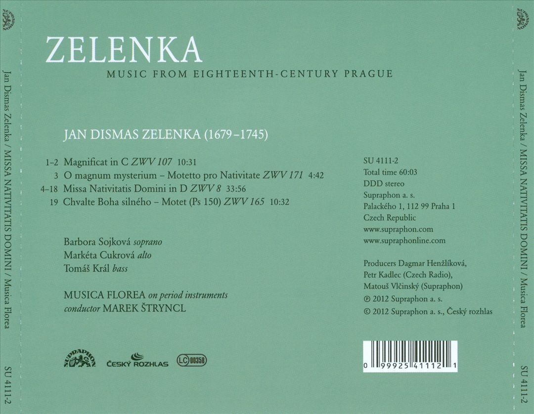 Jan Dismas Zelenka: Missa Nativitatis Domini; Magnificat; O Magnum Mysterium cover art