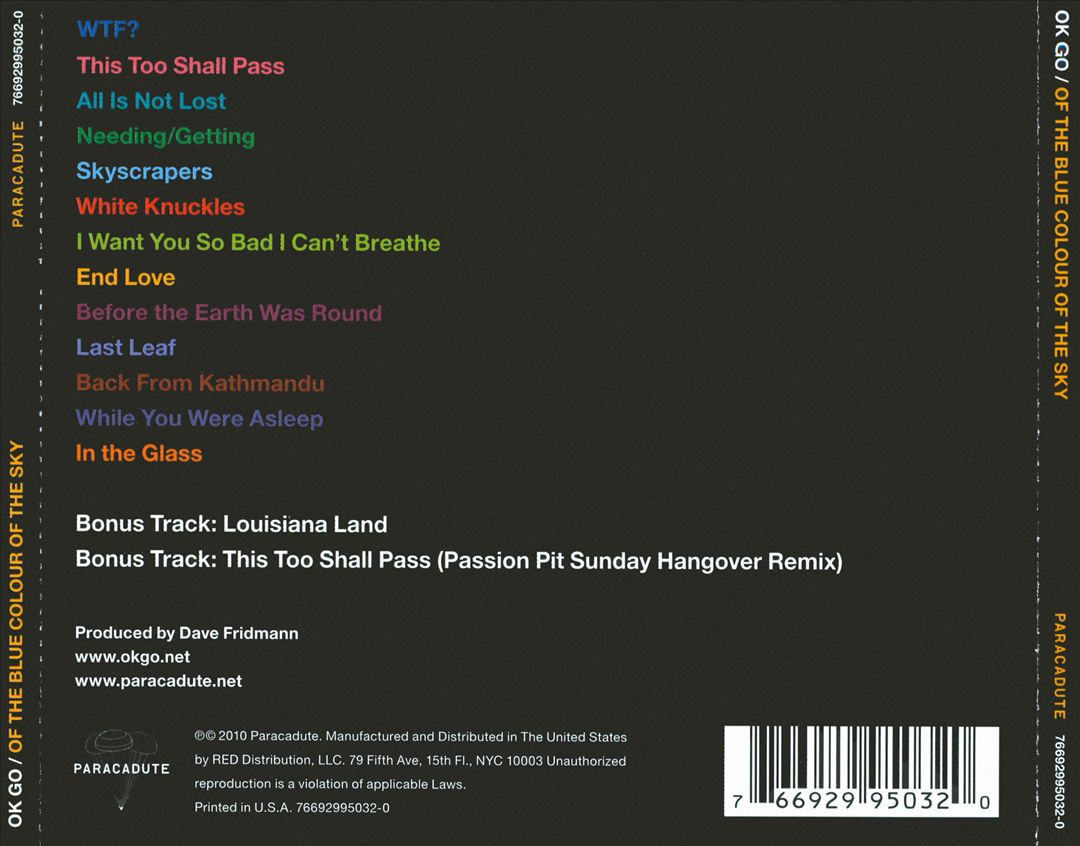 Of the Blue Colour of the Sky cover art