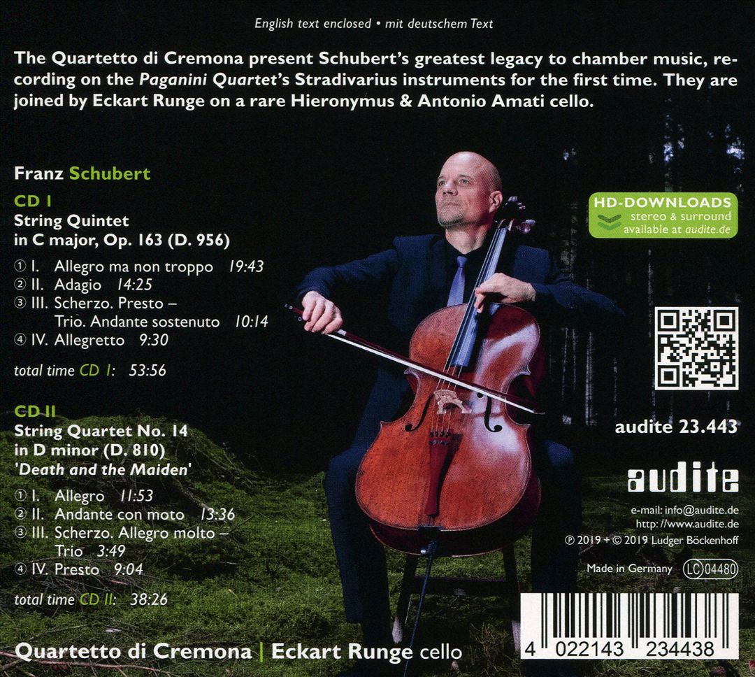 Schubert: String Quintet; String Quartet 'Death and the Maiden' cover art