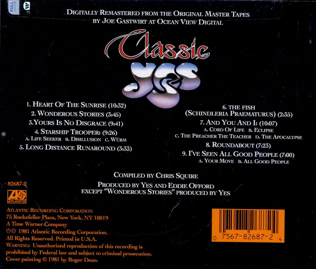 Classic Yes cover art