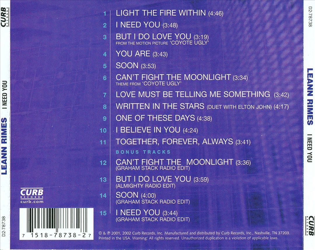 I Need You [Bonus Tracks] cover art
