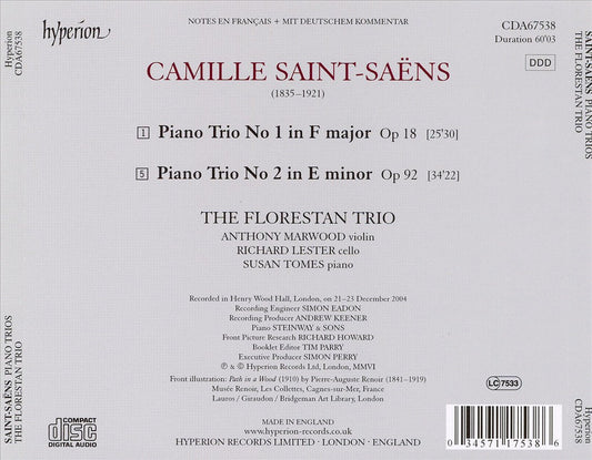 Saint-Saëns: Piano Trios cover art