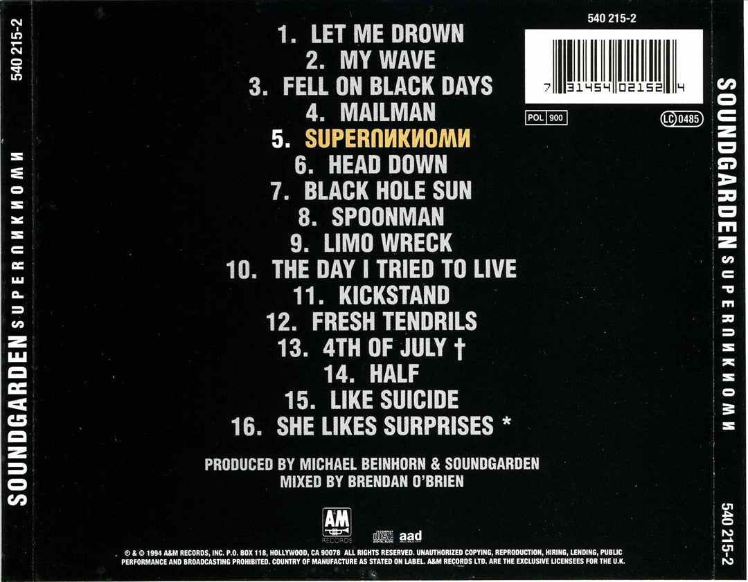 Superunknown [Japan Bonus Track] cover art