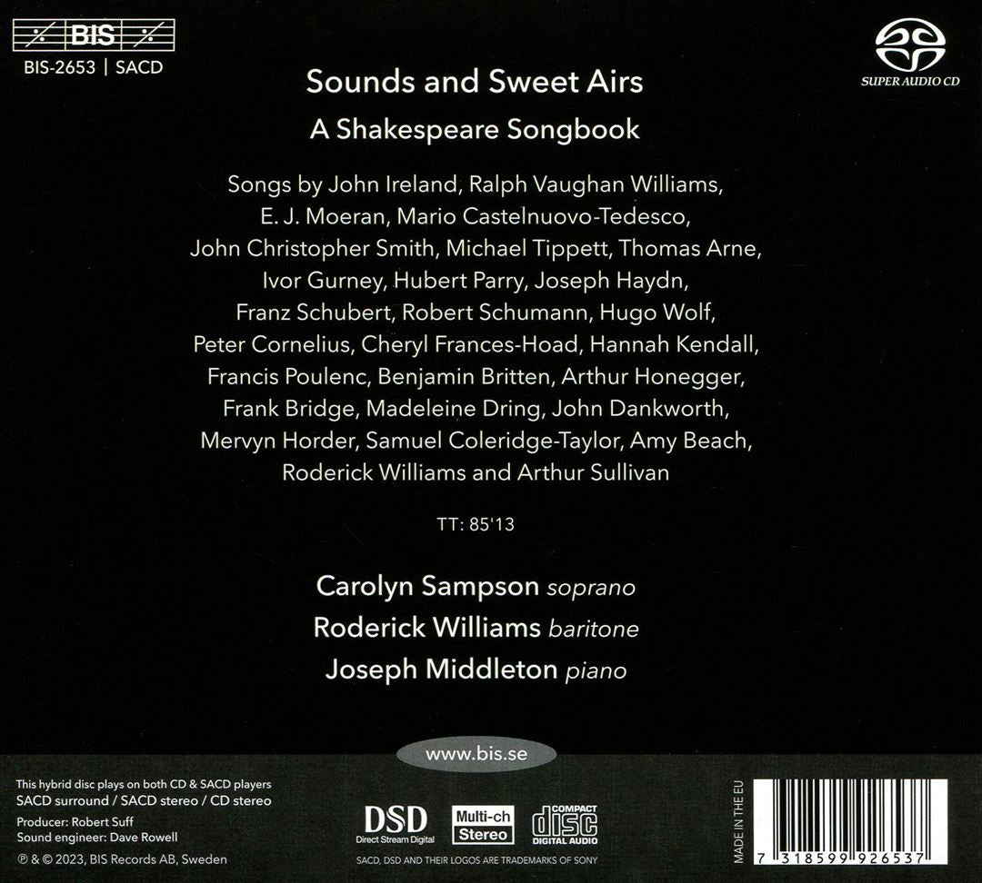 Sounds and Sweet Airs: A Shakespeare Songbook cover art