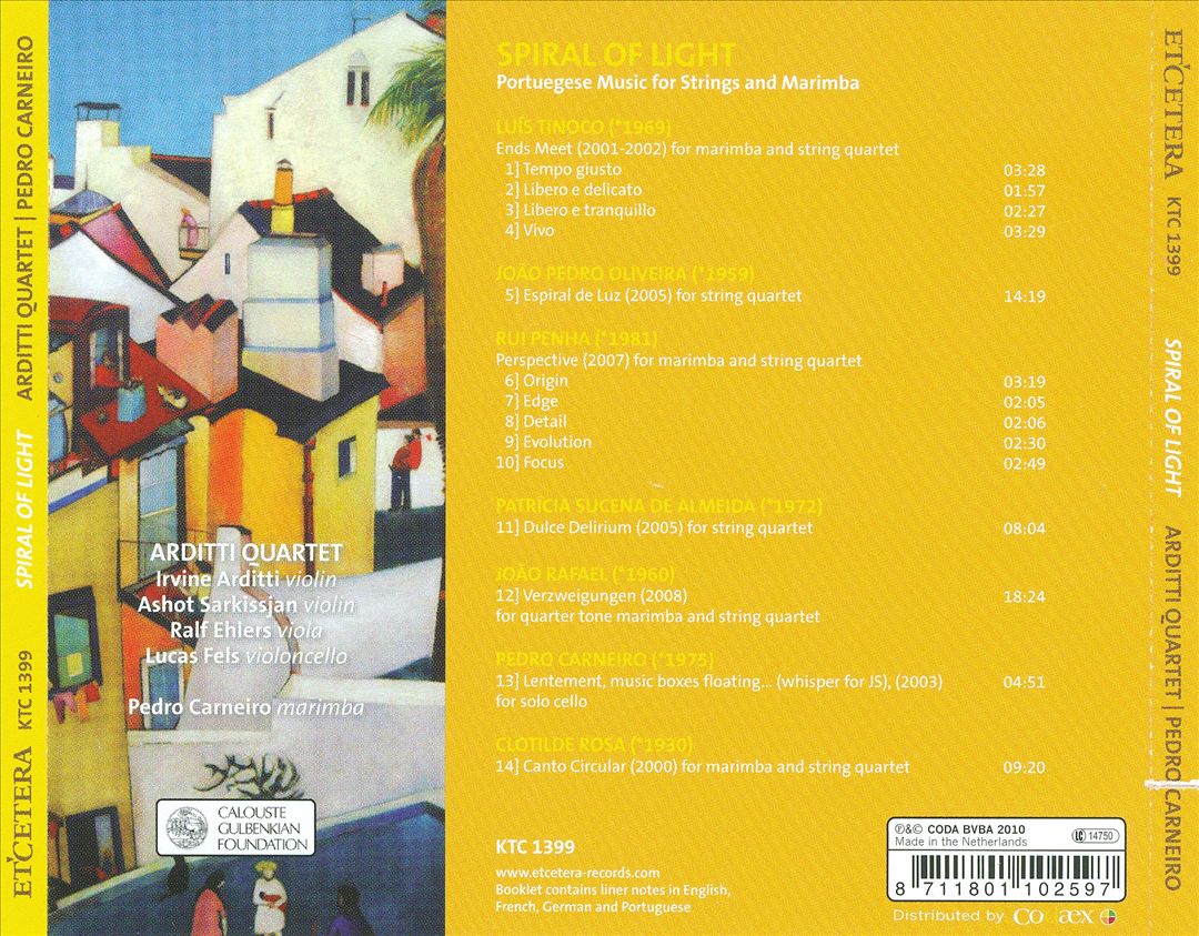 Spiral of Light: Portuguese Music for Strings and Marimba cover art