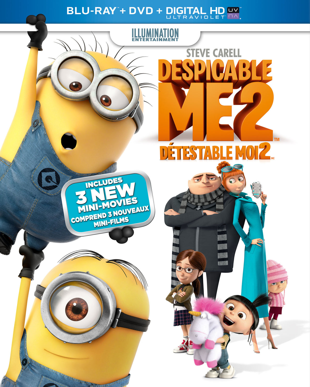 Despicable Me 2 [2 Discs] [Blu-ray/DVD] cover art