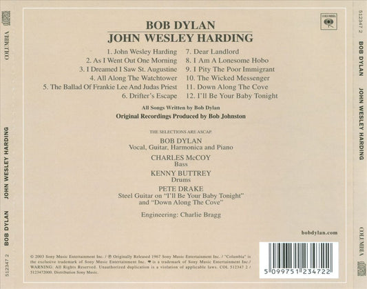 John Wesley Harding cover art