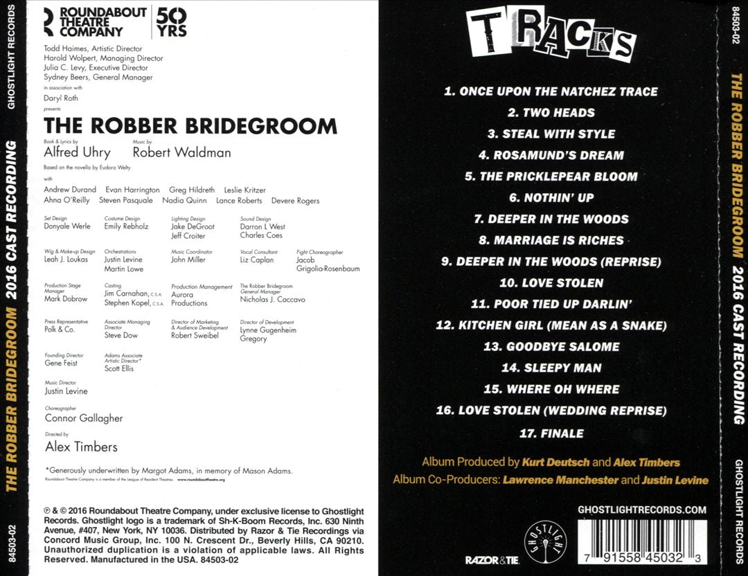 Robber Bridegroom: 2016 Cast Recordings cover art