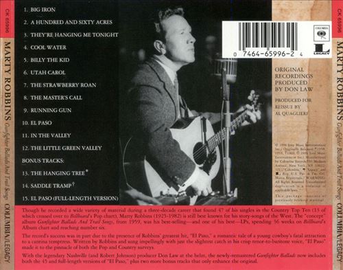 Gunfighter Ballads and Trail Songs [Bonus Tracks] cover art