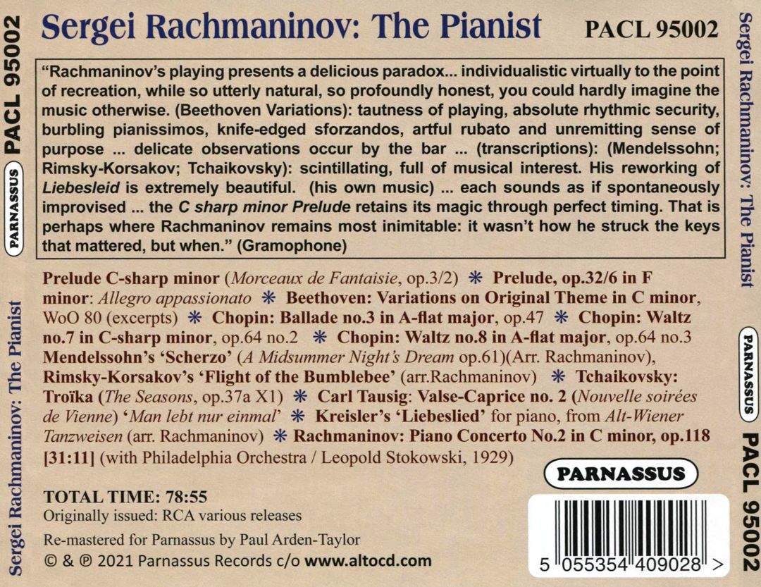 Rachmaninov The Pianist cover art