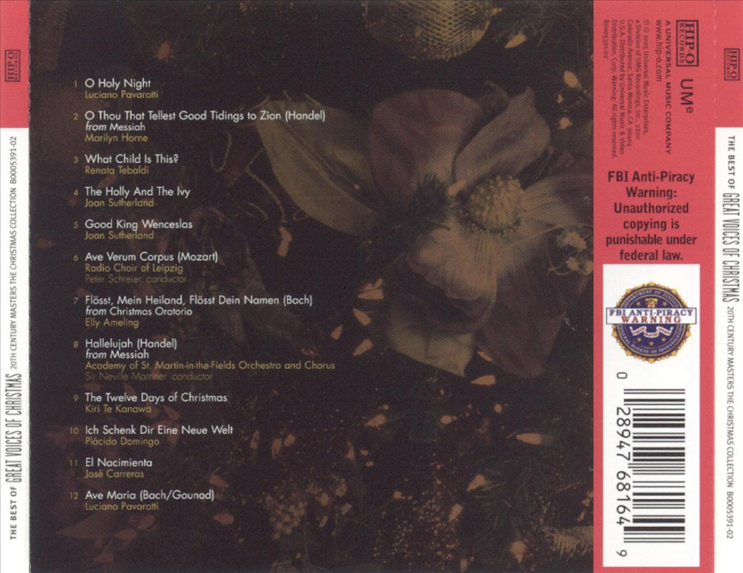 Best of Great Voices: 20th Century Masters/Christmas Collection cover art
