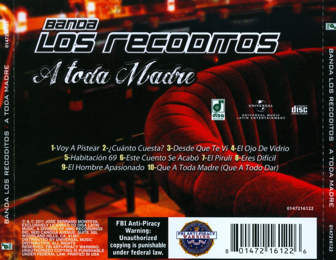 Toda Madre cover art