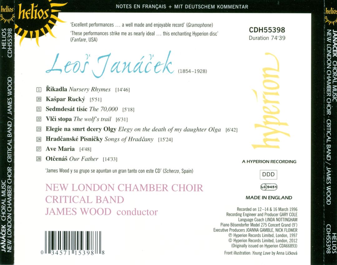 Janácek: Choral Music cover art
