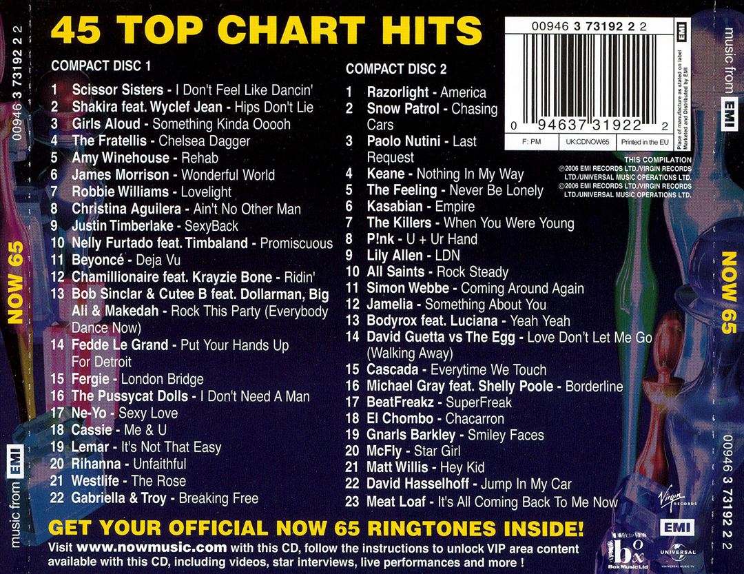 Now That's What I Call Music! 65 [UK] cover art