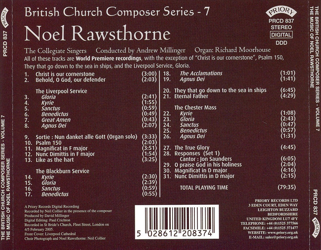 British Church Composer Series, Vol. 7: Noel Rawsthorne cover art