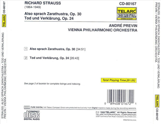 R. Strauss: Also sprach Zarathustra; Tod und Verklärung cover art