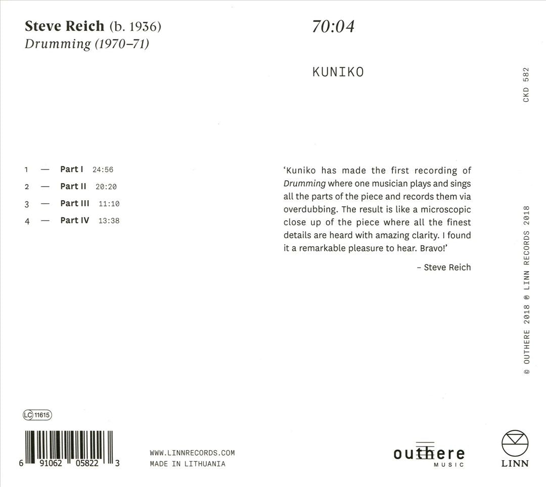 Steve Reich: Drumming cover art