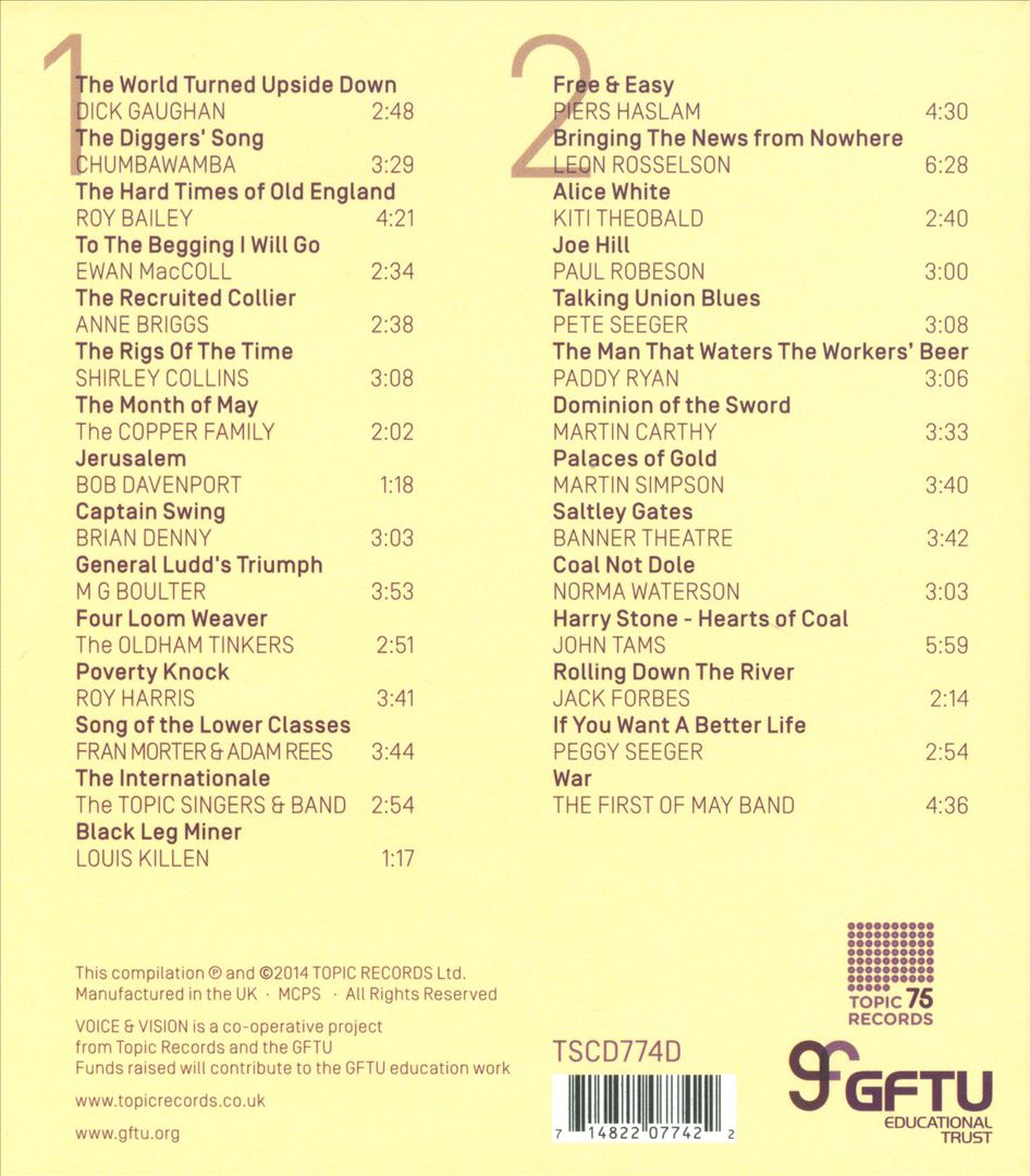 Voice + Vision: Songs of Resistance, Democracy & Peace cover art