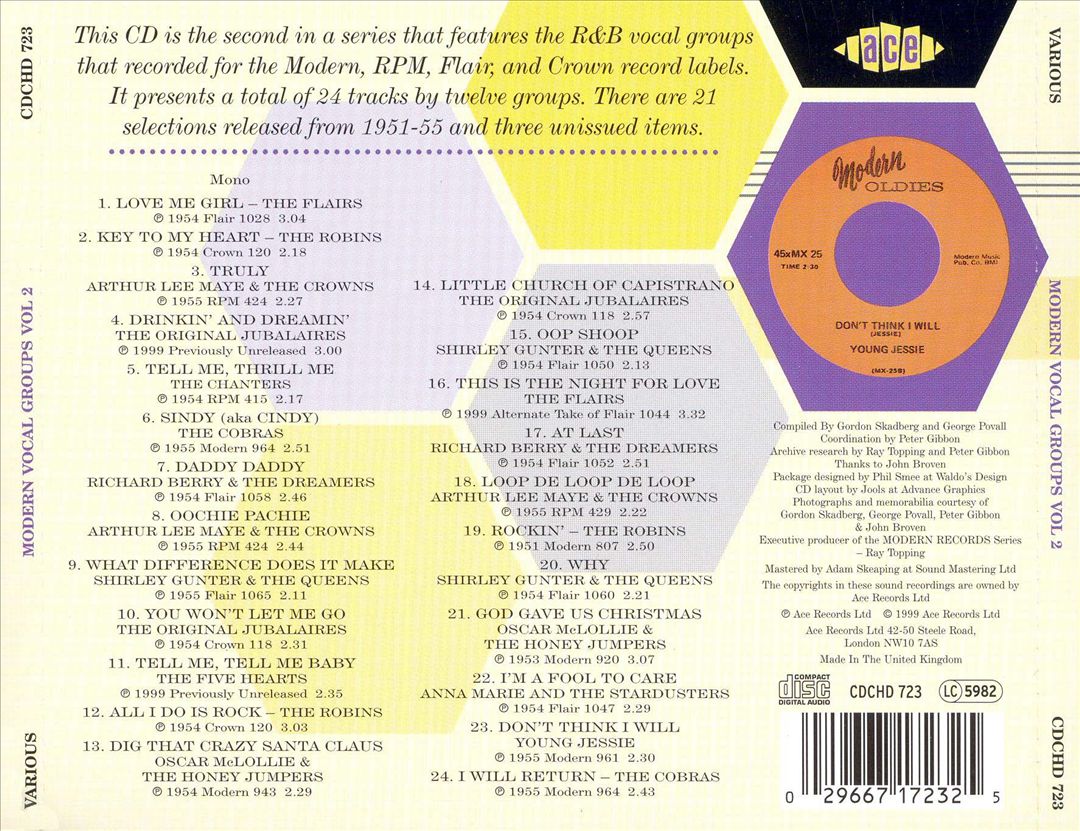Modern Vocal Groups, Vol. 2 cover art