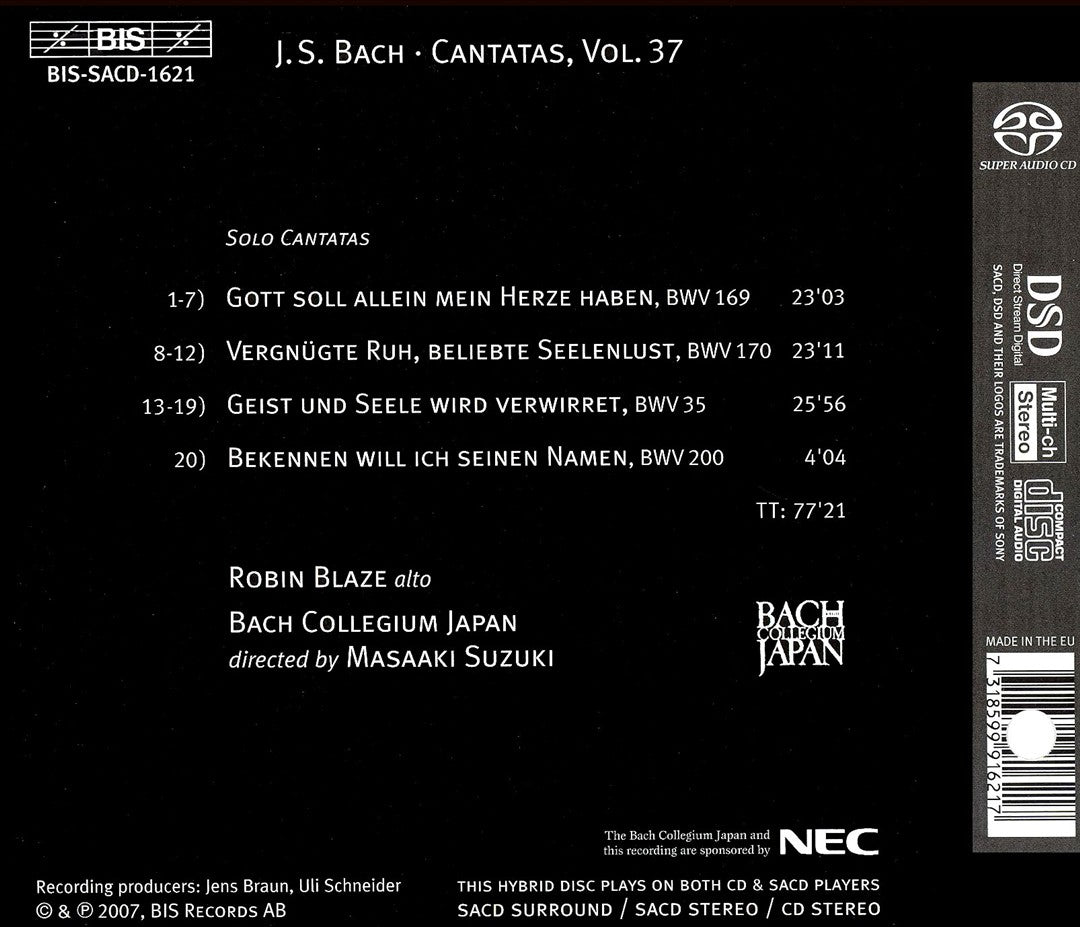 Bach: Cantatas, Vol. 37 cover art