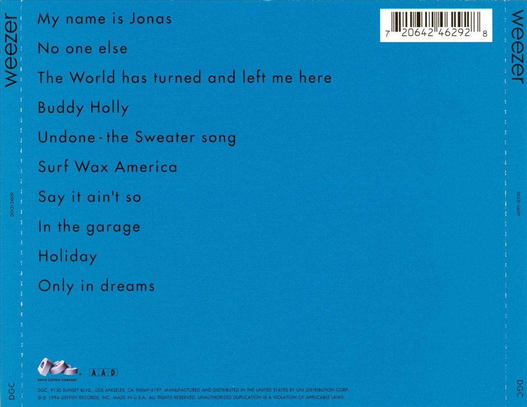 Weezer [Blue Album] cover art