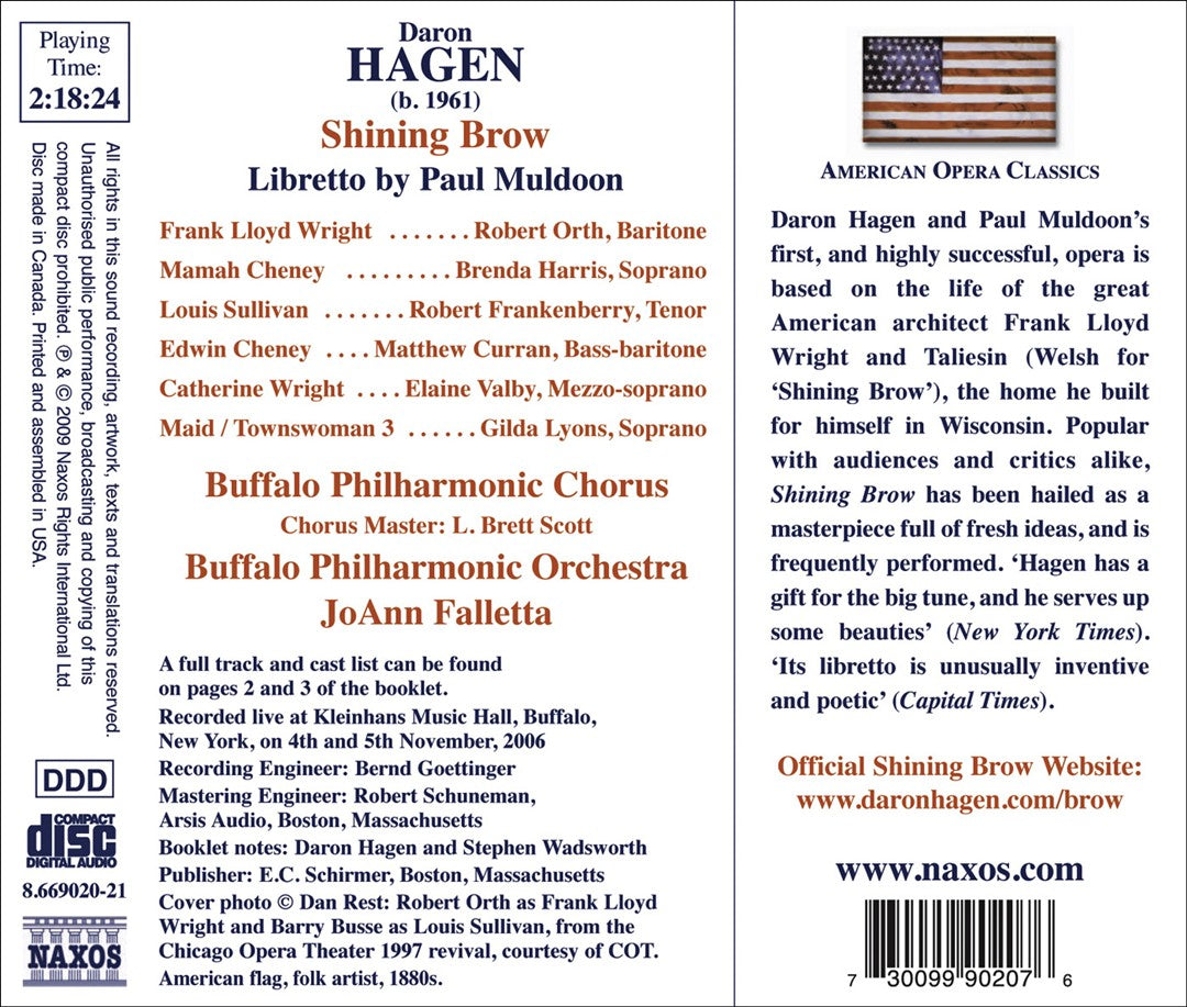 Daron Hagen: Shining Brow cover art